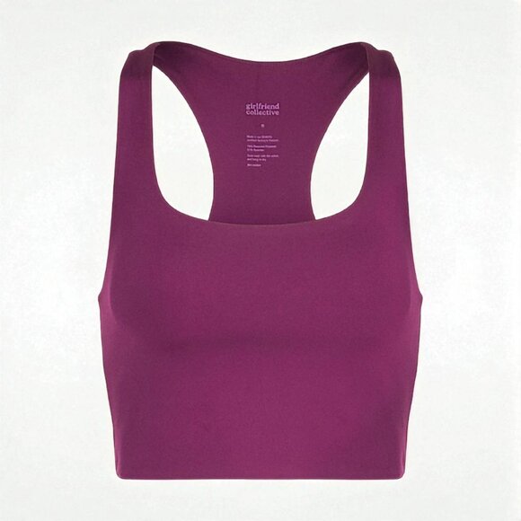 Girlfriend Collective Paloma gym bra top in plum W's S - Picture 1 of 7